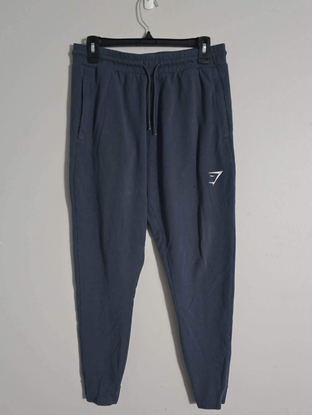 Gymshark Slate Blue Tapered Joggers with Logo
